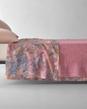 FIELD - Cotton bed sheet with floral pattern by Society Limonta - view 3